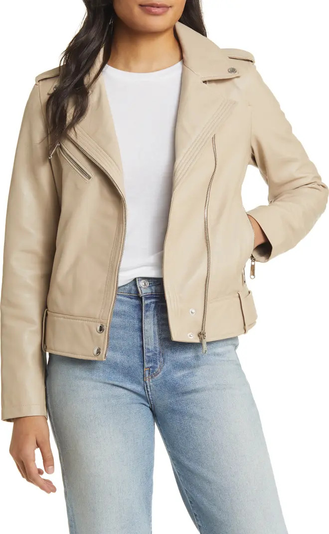 Lambskin Leather Moto Jacket | Nordstrom