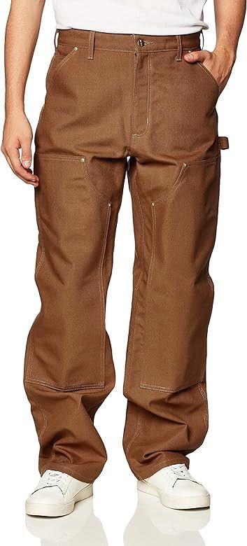 Carhartt Men's Loose Fit Firm Duck Double-Front Utility Work Pant | Amazon (US)