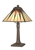 Dale Tiffany TA70680 Cooper Accent Lamp, Antique Bronze and Art Glass Shade | Amazon (US)
