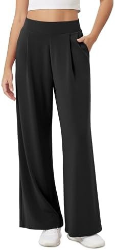 ODODOS Modal Soft Wide Leg Pants for Women High Waist Casual Relaxed Pants with Pockets-27/29"/ 3... | Amazon (US)