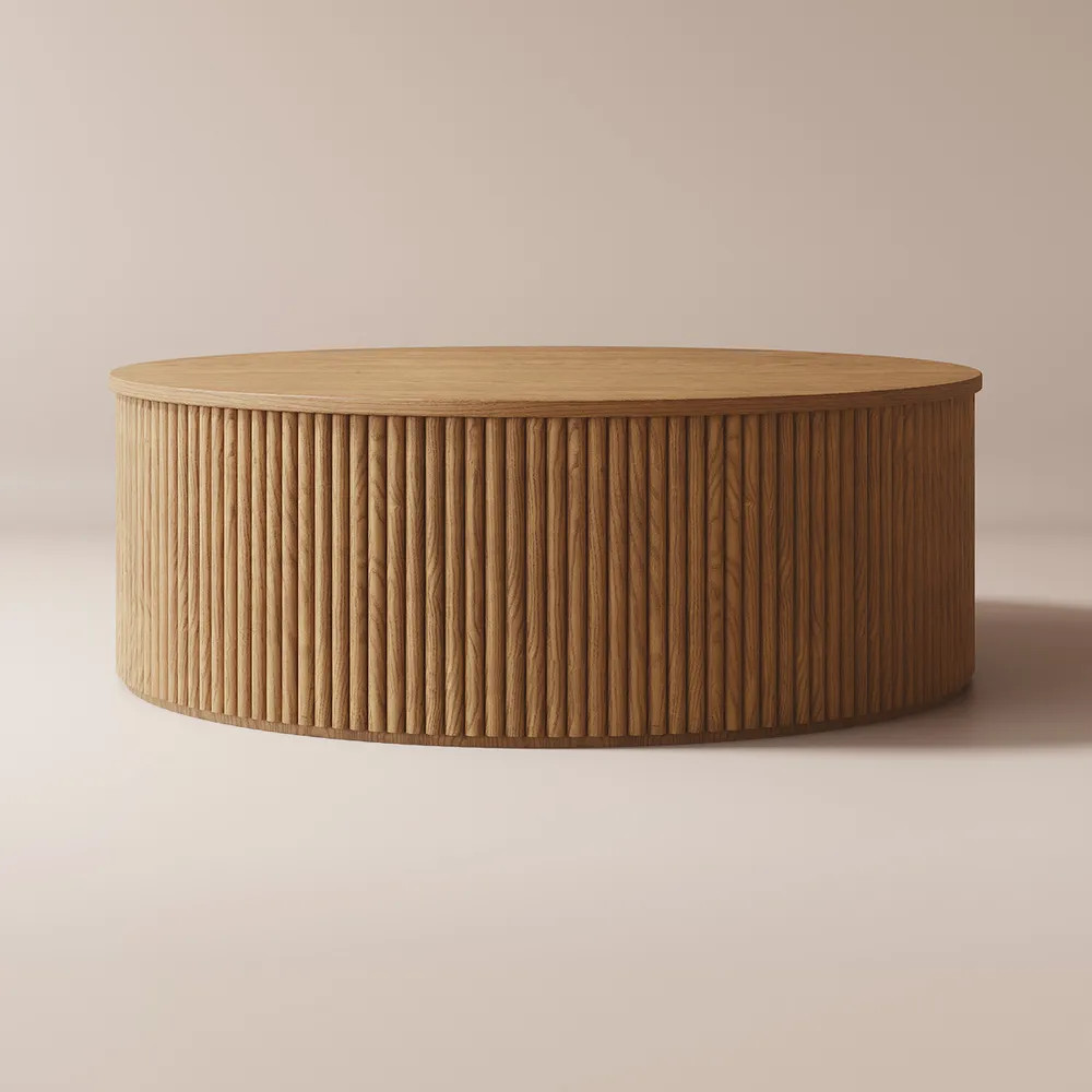 Rolf Round Wood Coffee Table, 35" | Hernest