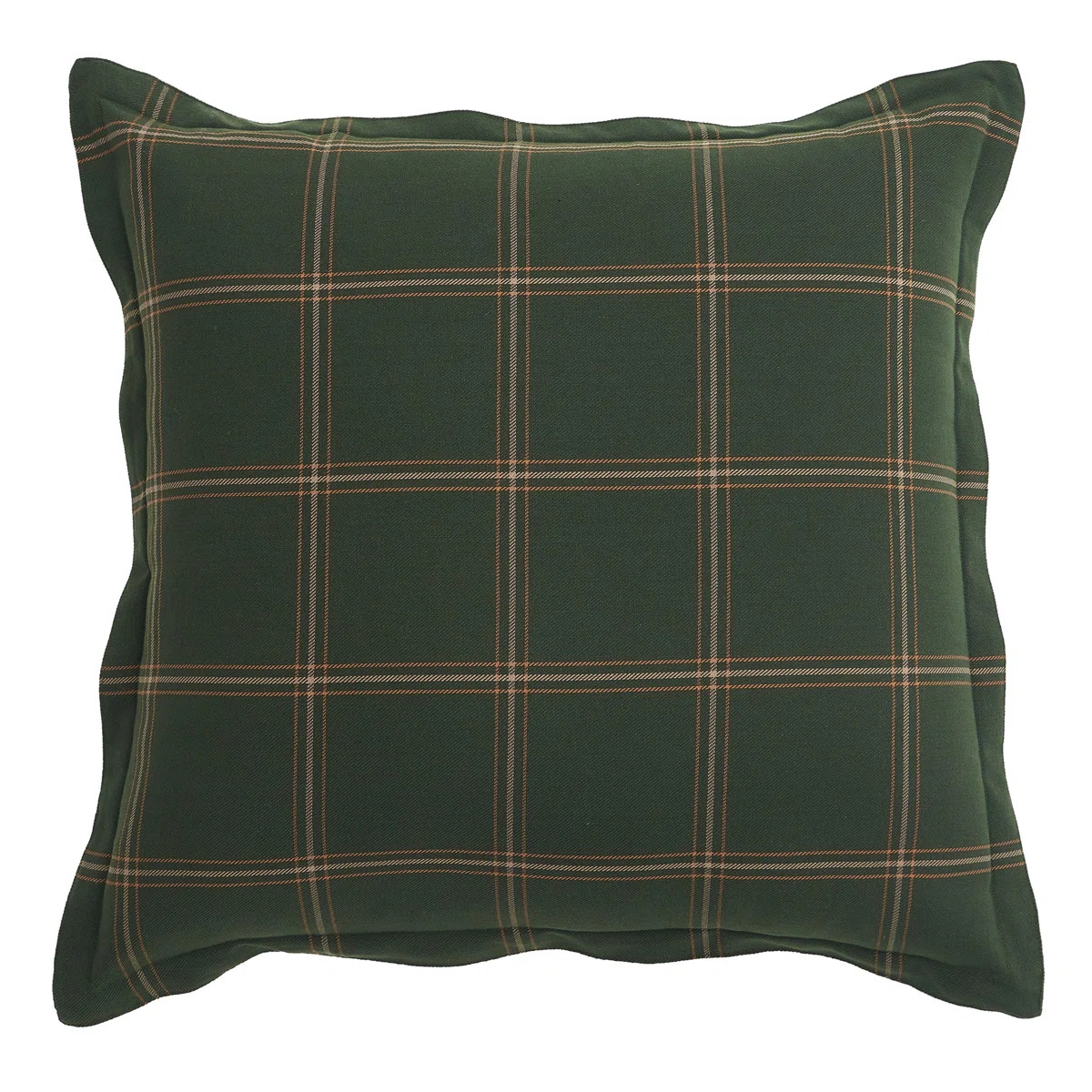 Windowpane Black/Hunter Green/White Polyester Piece Sham | Wayfair North America