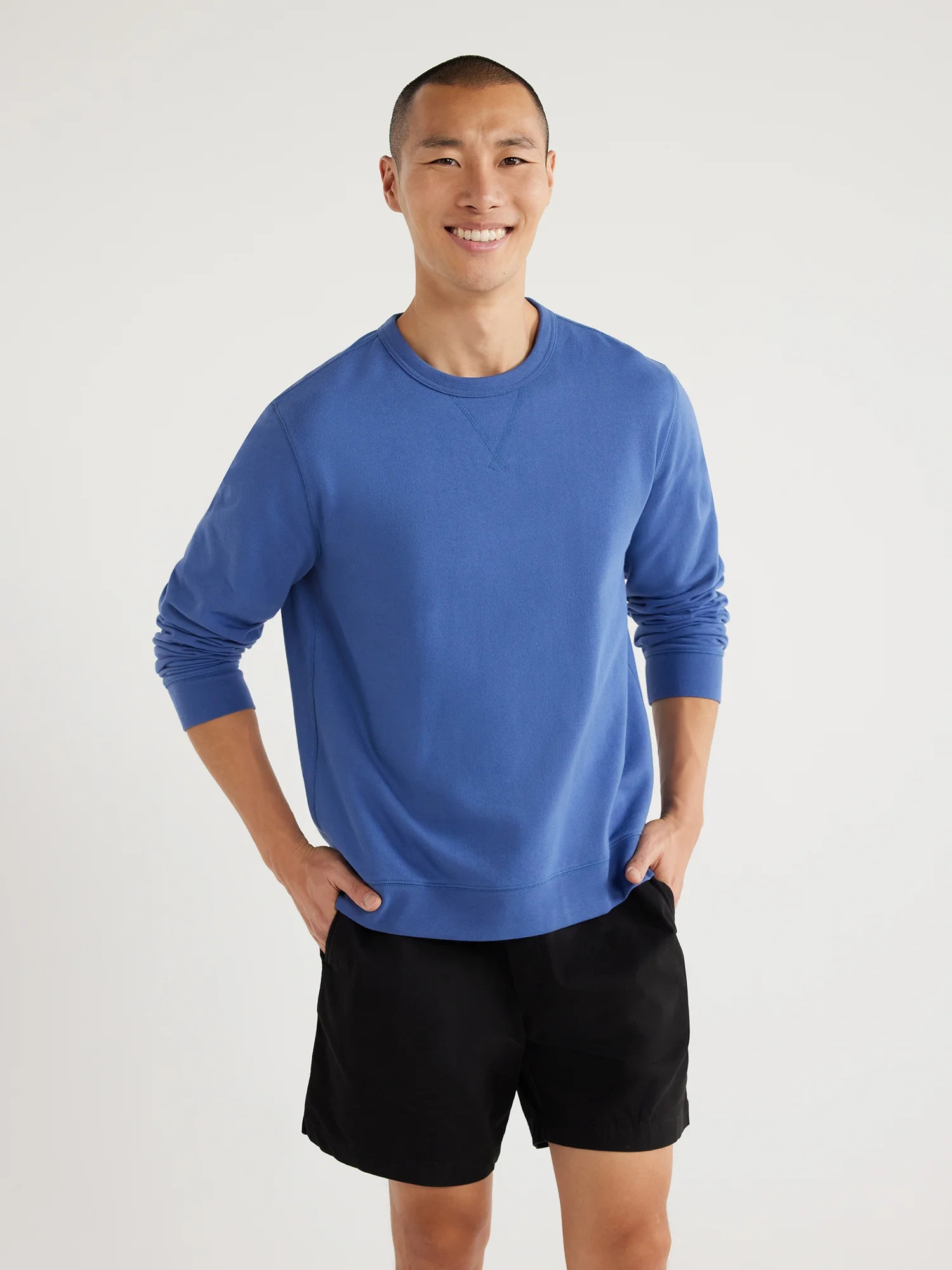 Free Assembly Men's Crewneck Sweatshirt with Long Sleeves, Sizes S-3XL - Walmart.com | Walmart (US)