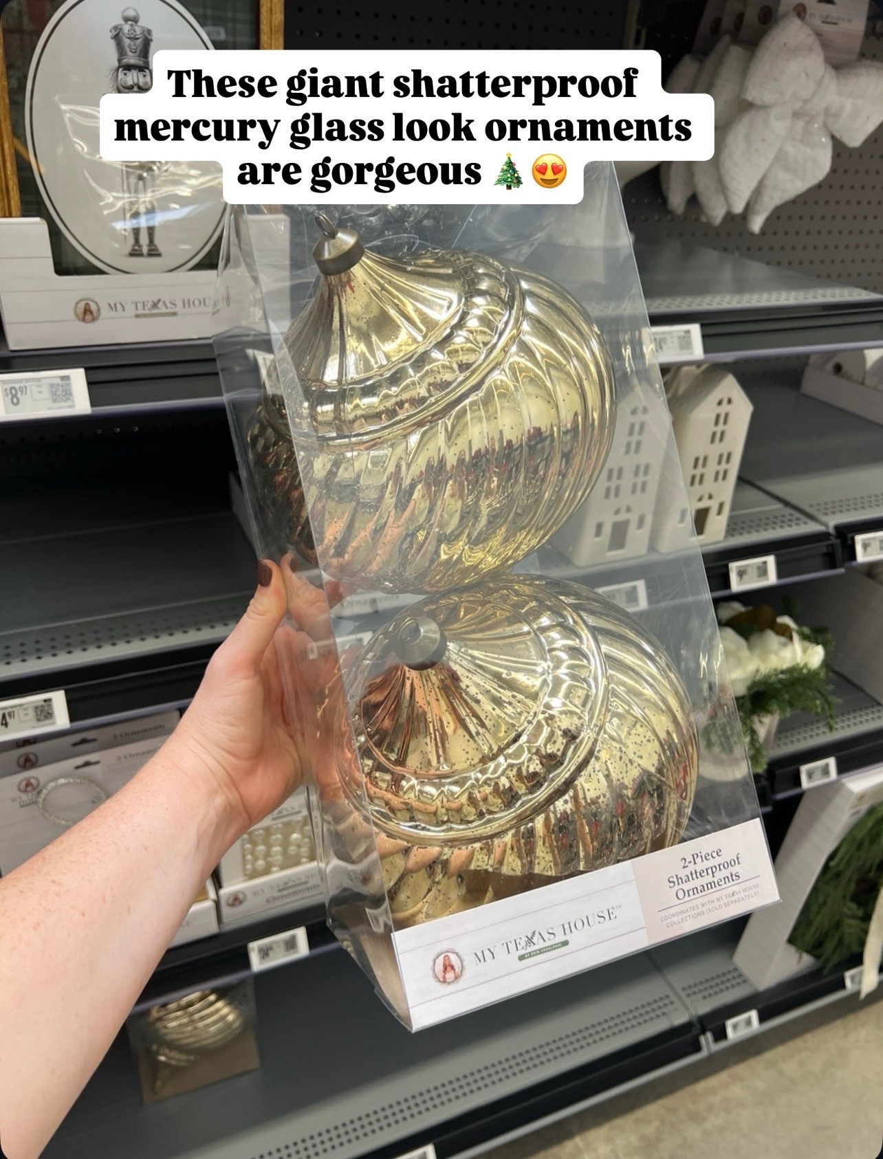 Loving these large gold ornaments! And they are shatterproof!

#LTKmomlife #LTKSeasonal #LTKHome