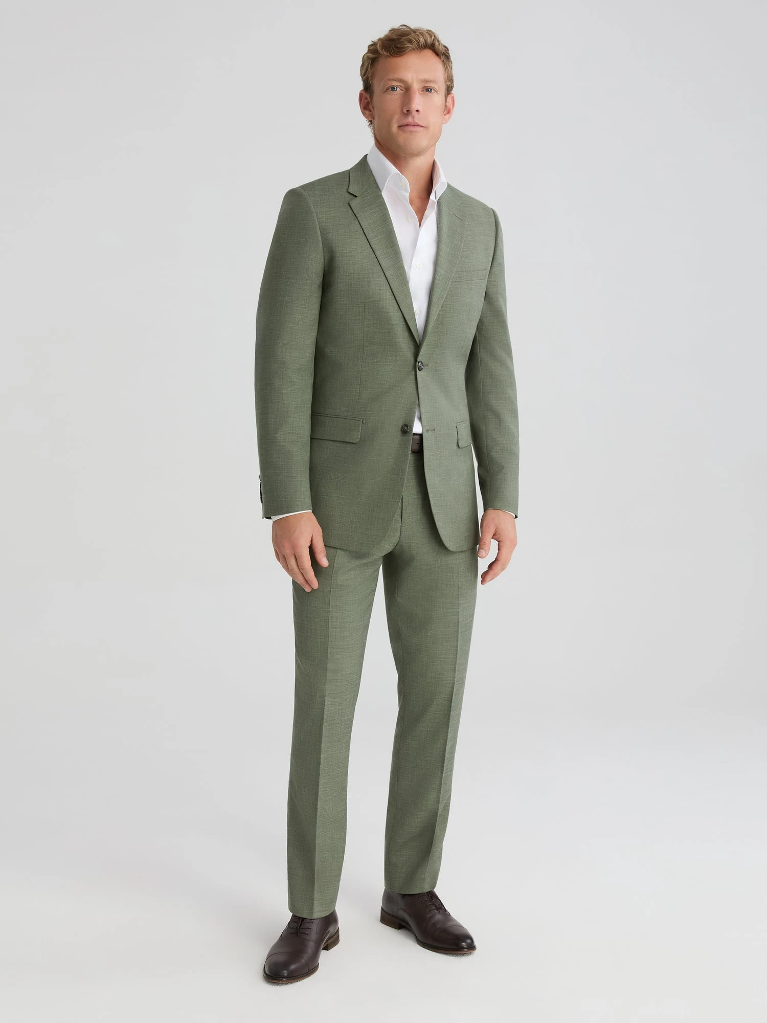 Men’s Light Olive Linen-Look Suit Jacket | Green Blazer for Men | SuitShop | SuitShop
