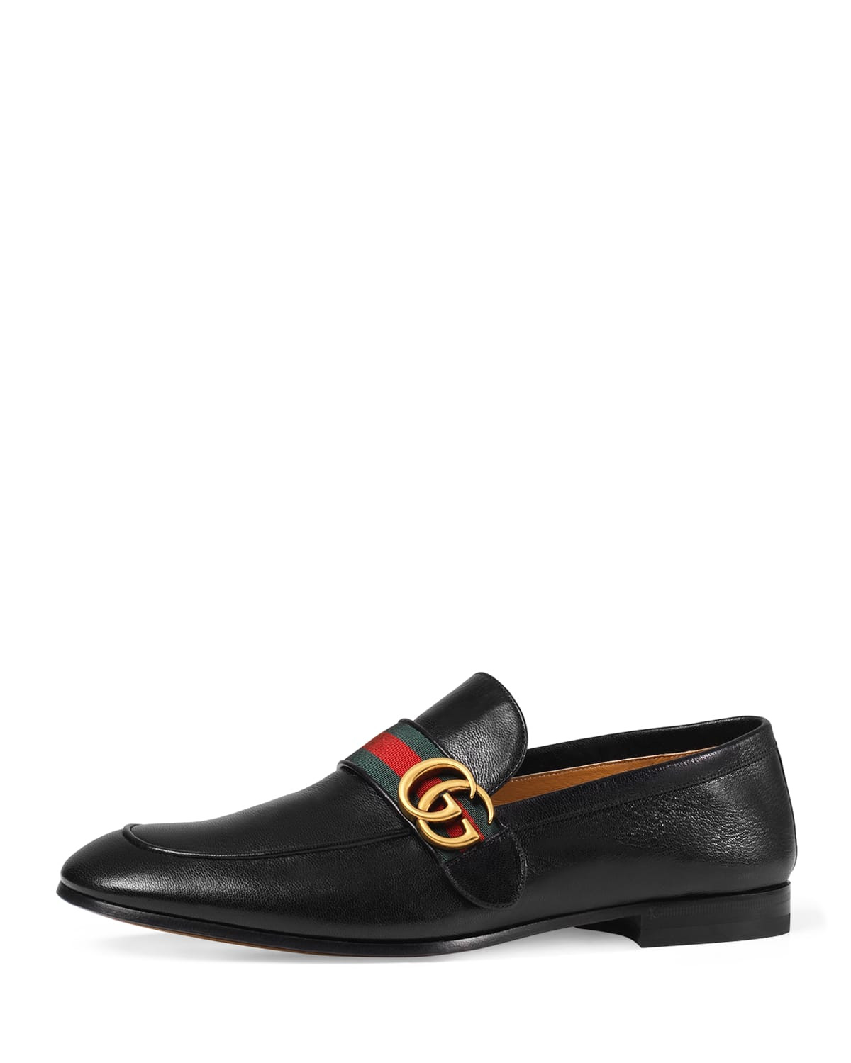 Men's Donnie Web Leather Loafers | Neiman Marcus