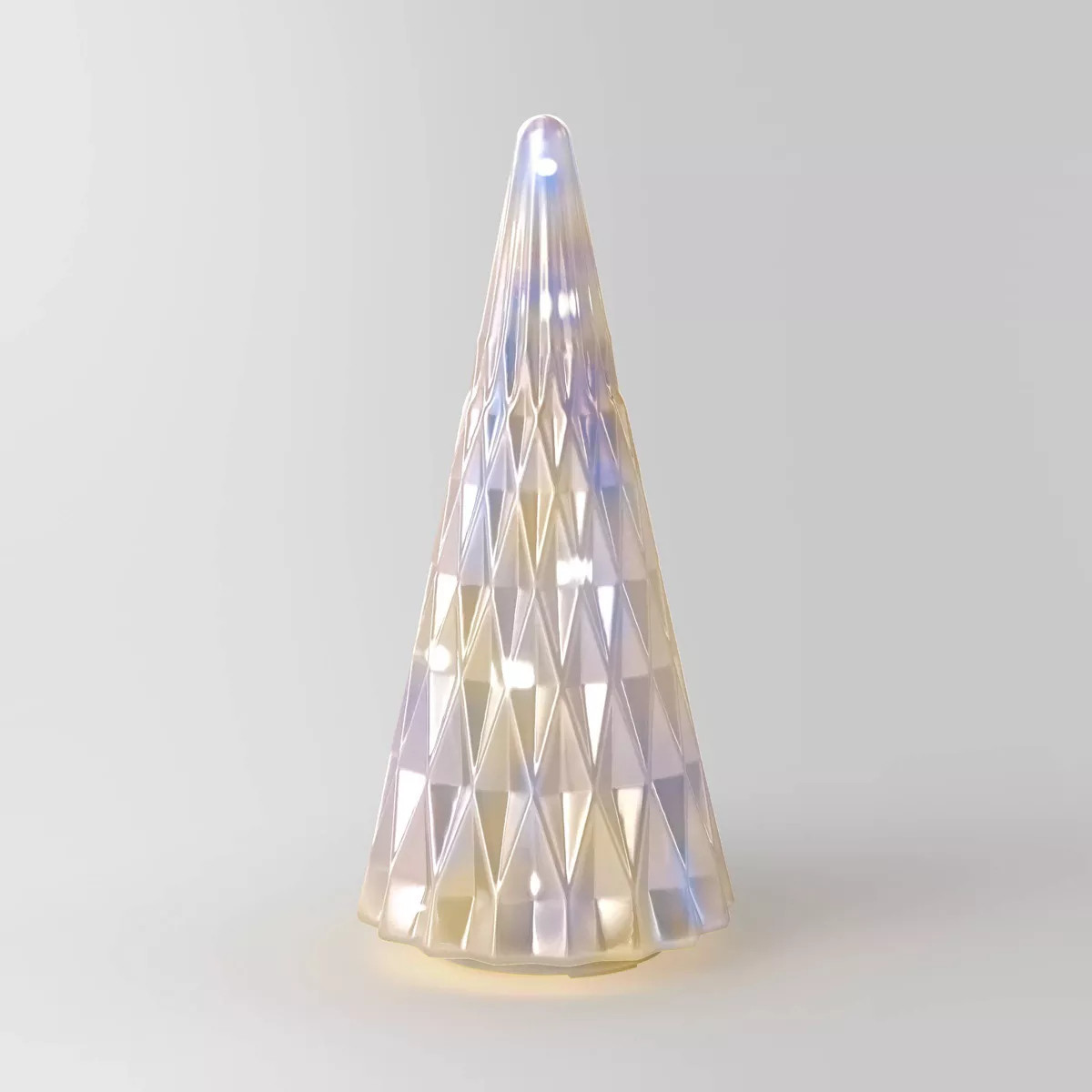 Lit Mercury Style Glass Cone Christmas Tree Sculpture - Wondershop™ Blue | Target