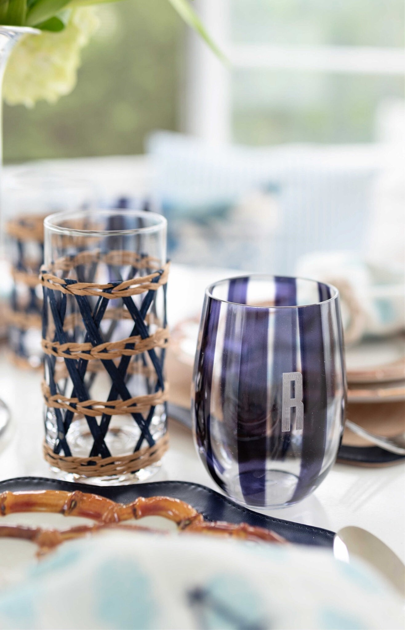 My navy wrapped glassware is on sale under $30! Lowest price ever for this set of 4

#LTKHome #LTKSeasonal #LTKSaleAlert