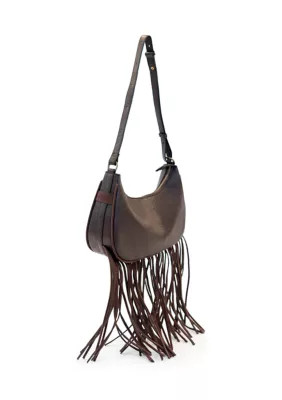 Wonderly Fringe Crescent Crossbody Bag | Belk