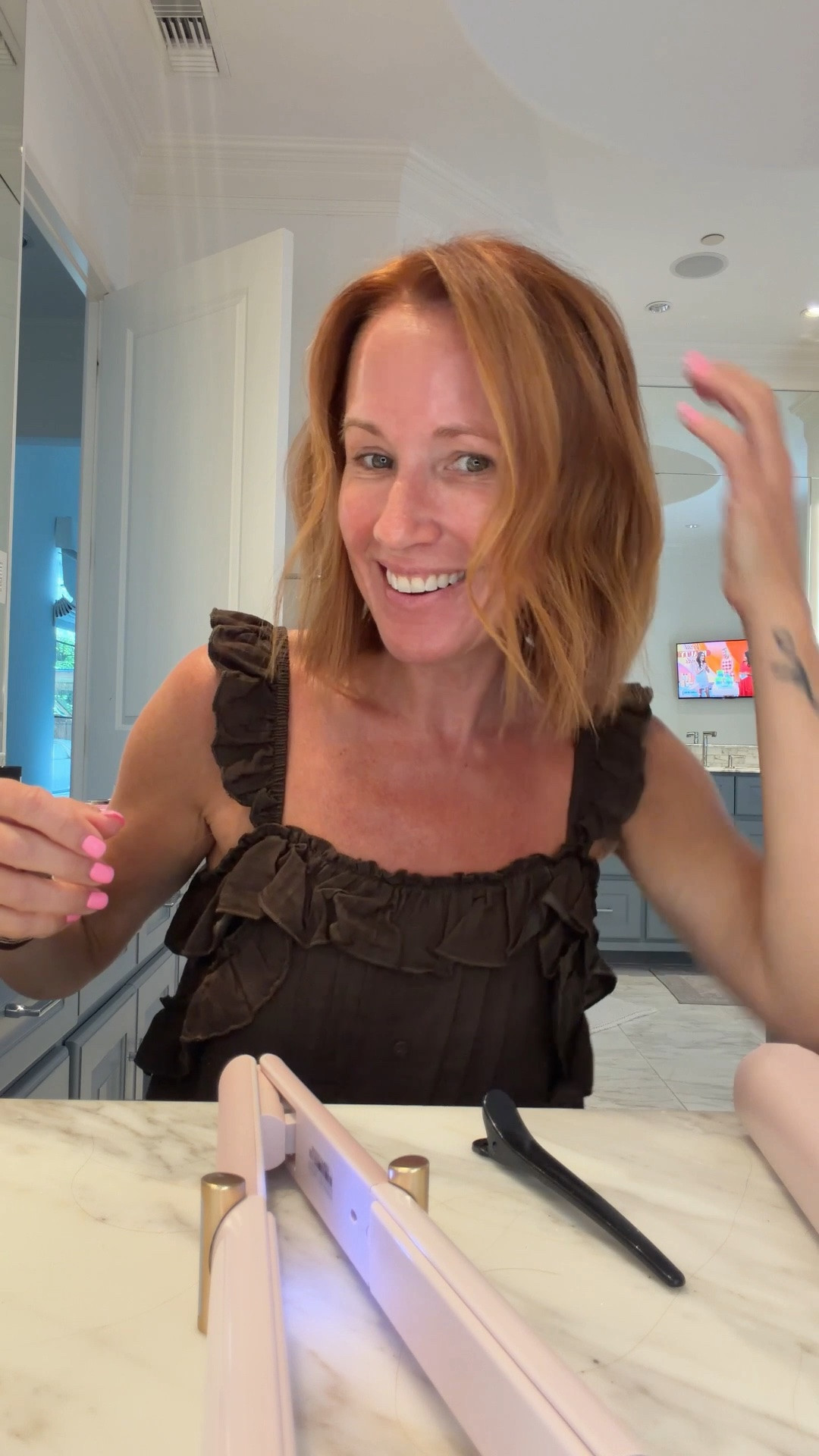 If you have a bob or shorter haircut and have been searching for the best way to get effortless beach waves without a traditional curling iron, this T3 Curling Straightener 2-in-1 Hair Styling Iron tutorial is exactly what you need to watch. The flat iron curling technique works so well on shorter hair and gives that lived-in beachy wave look that is genuinely hard to achieve on a bob with a regular curling wand — the T3 plates grip and bend the hair in a way that creates the most natural looking waves without the crease. It is a Nordstrom Anniversary Sale Beauty Exclusive at $133.99 down from $199.99 and if a versatile 2-in-1 hair tool for short to medium hair has been on your list, this is the one worth investing in while the N Sale discount lasts.

#LTKSaleAlert #LTKBeauty #LTKOver40