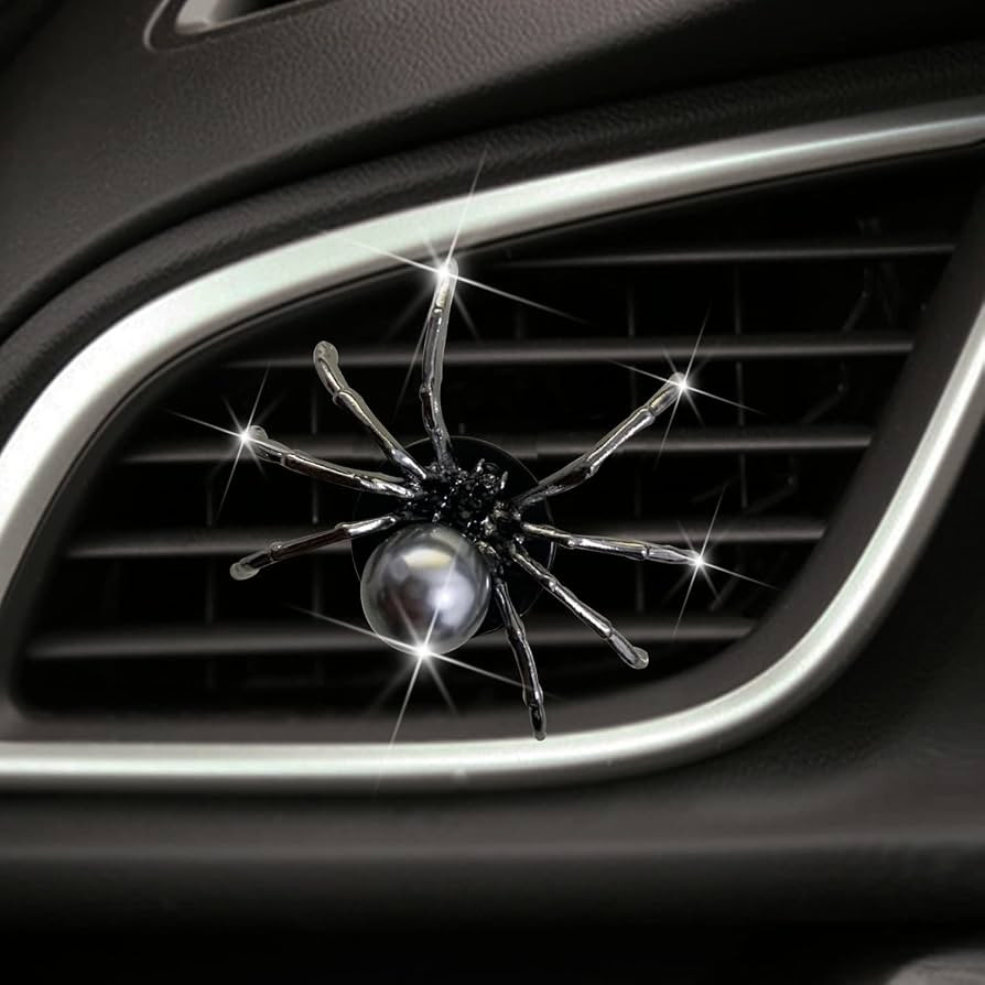 Bling Spider Car Air Fresheners Vent Clips, Cute Lovely Spider Car Air Vent Clips Funny Diamond C... | Amazon (US)