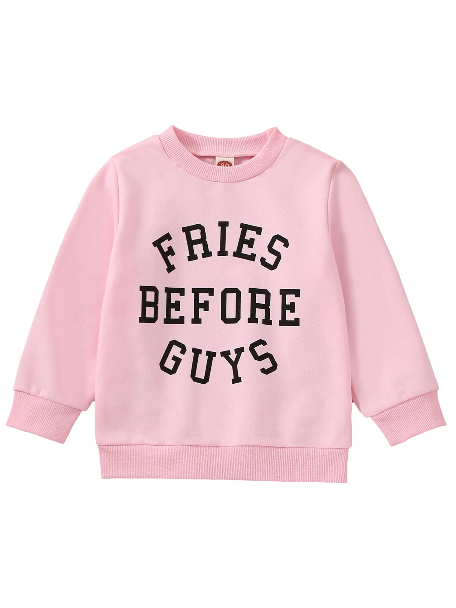 Valentines Day Toddler Baby Girl Sweatshirt Letters Print Long Sleeve Sweater Shirt Kids Spring P... | Walmart (US)