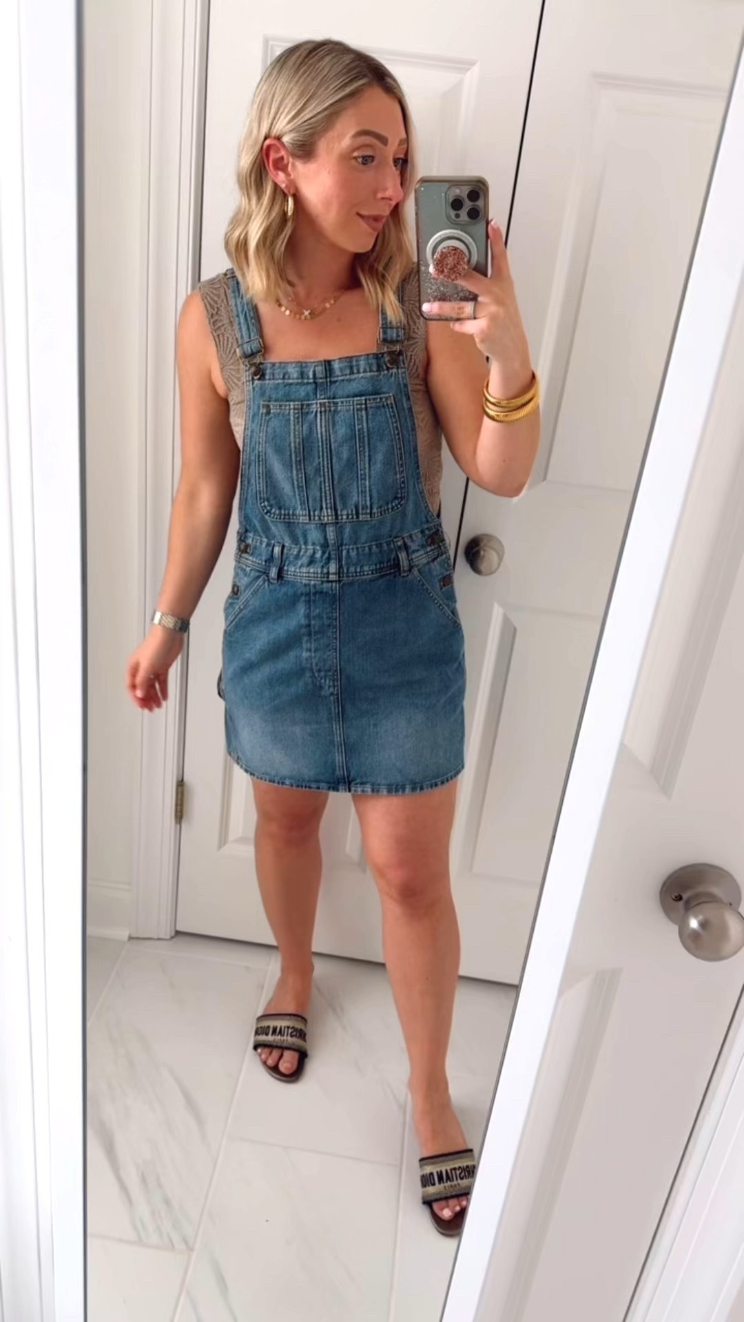 Best fitting overall denim dress + it’s perfect for summer! Runs small! I’m a size 4 with bigger hips/thighs and the medium fits perfectly! Size small tank!

Madewell, overalls, spring outfits 

#LTKStyleTip #LTKFindsUnder100 #LTKSaleAlert