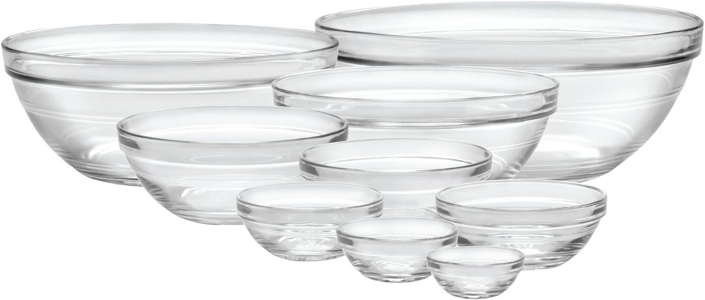 Duralex 100009 Made in France LYS Stackable 9-Piece Bowl Set,Clear | Amazon (CA)