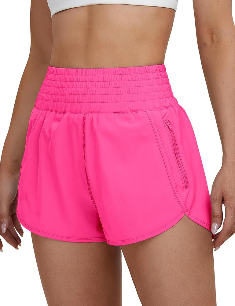 BMJL Women's High Waisted Athletic Shorts Pocket Workout Shorts Gym Sporty Running Shorts | Amazon (US)