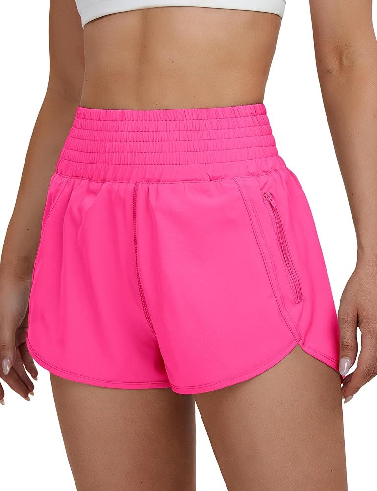 BMJL Women's Athletic Shorts High Waisted Running Shorts Pocket Sporty Short Gym Elastic Workout ... | Amazon (US)