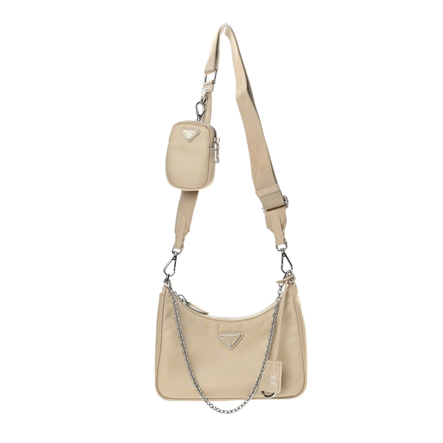 PRADA Nylon Re-Edition 2005 Shoulder Bag Deserto | FASHIONPHILE | Fashionphile