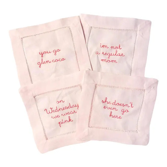 Mean Girls Cocktail Napkins, Set of Four | Chairish