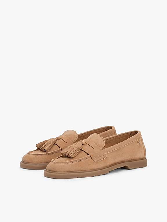 Lightweight Suede Tassel Loafers | Tommy Hilfiger UK