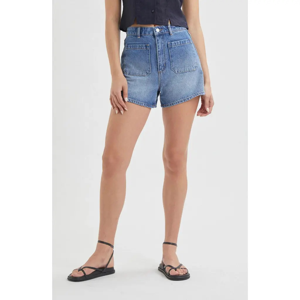 Rolla’s Mirage Patch Pocket Denim Shorts in Stevie Blue at Nordstrom, Size 30 | Nordstrom