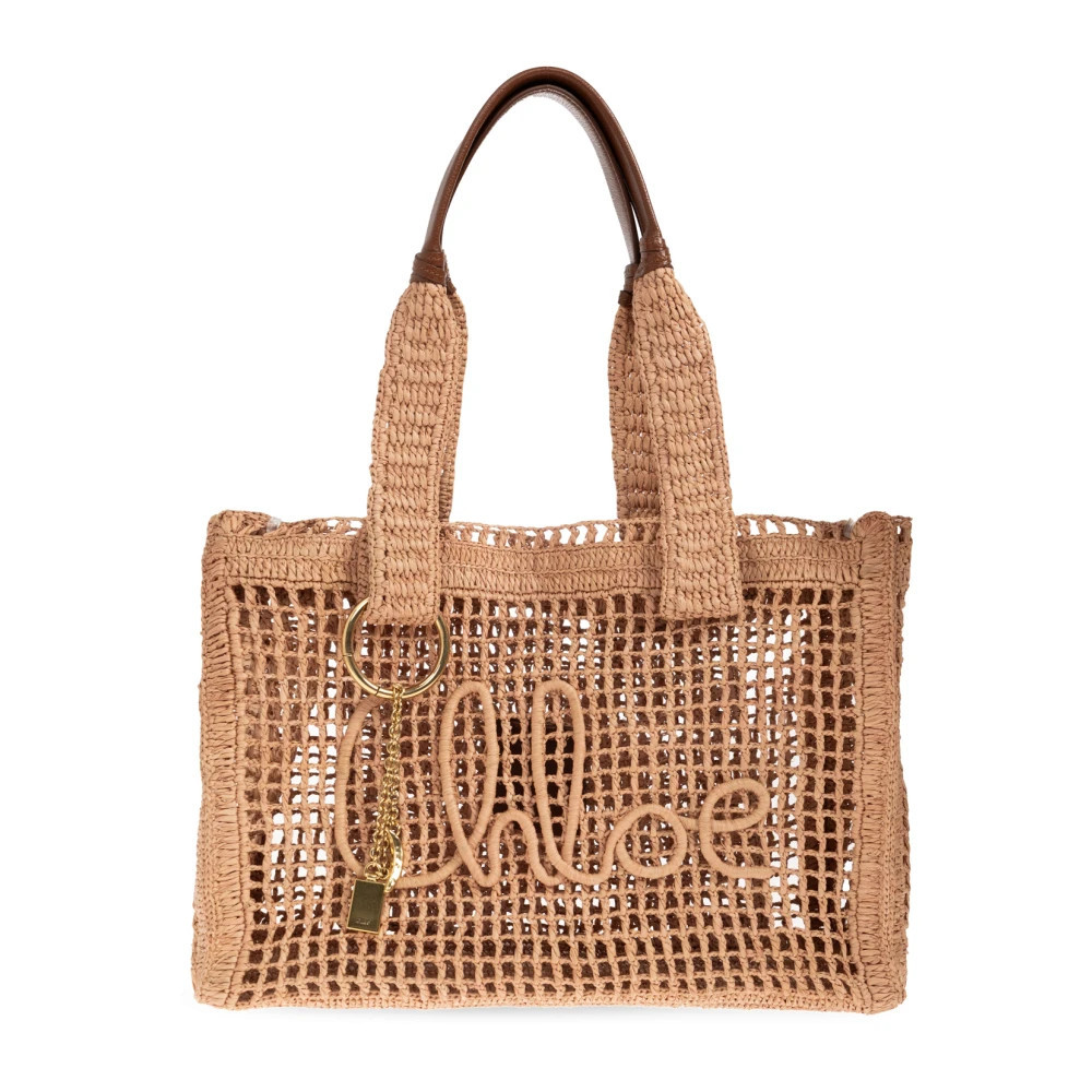 Chloé - Summer Banana East-West Tote Bag - Femme - Sacs - Brun - Taille: ONE Size | Miinto FR