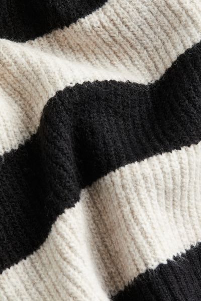 Rib-knit Sweater - Light beige/striped - Ladies | H&M US | H&M (US + CA)