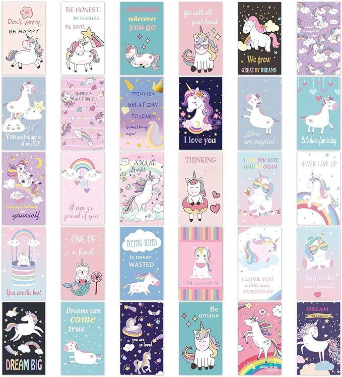 120 Packs Lunch Box Notes for Kids Animal Themed Lunchbox Notes for Girls Motivational Notes for ... | Amazon (US)