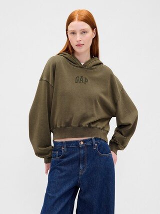 VintageSoft Crop Logo Hoodie | Gap (US)