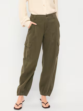 Twill Barrel Cargo Pants | Old Navy (US)