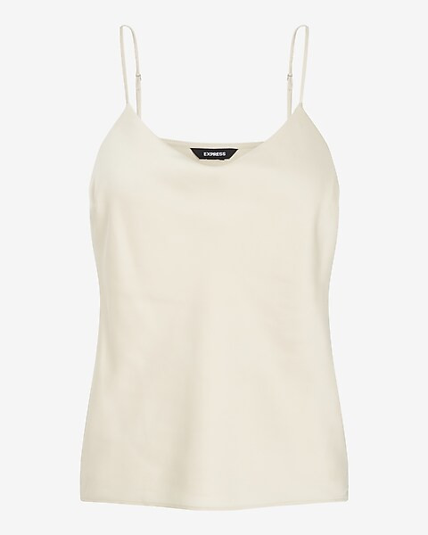 Satin Scoop Neck Downtown Cami | Express