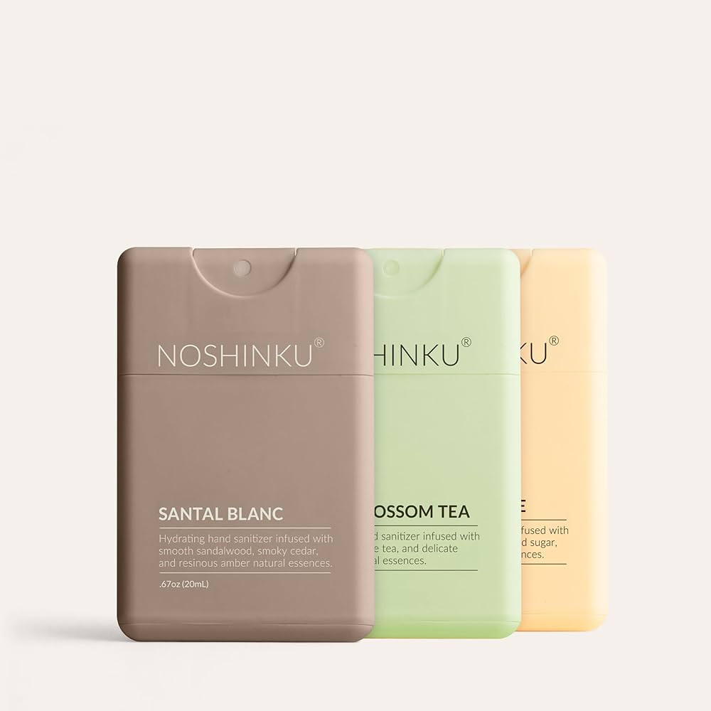 Noshinku - Refillable Hand Sanitizer Discovery Trois 3-Pack, Travel Size Spray with Hydrating Bot... | Amazon (US)