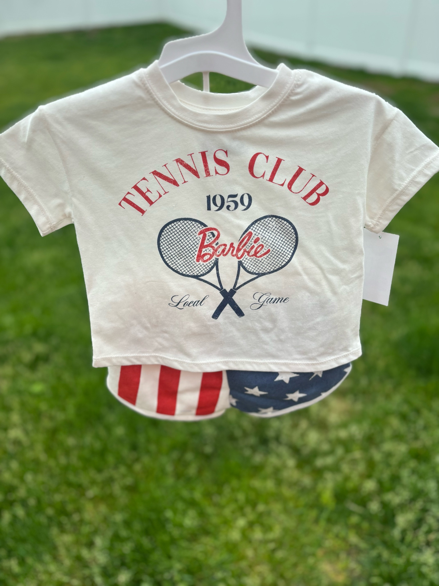 Obsessed with this Barbie Americana set for toddlers ! Perfect for all summer long. Sizes 12M-5T $16

❤️ 🤍 💙 

#memorialday #4thofjuly #summer #america #barbie 

#LTKBaby #LTKSeasonal #LTKKids