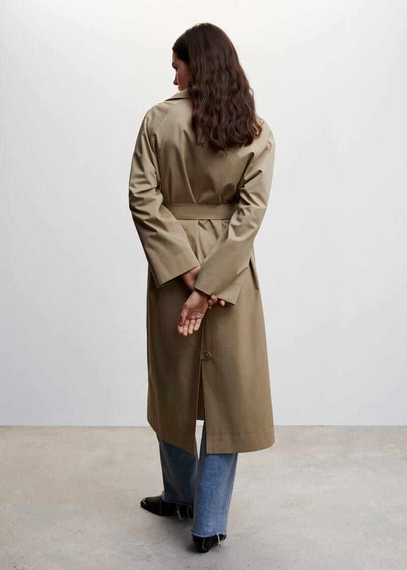 Oversized cotton trench coat -  Women | Mango United Kingdom | MANGO (UK)