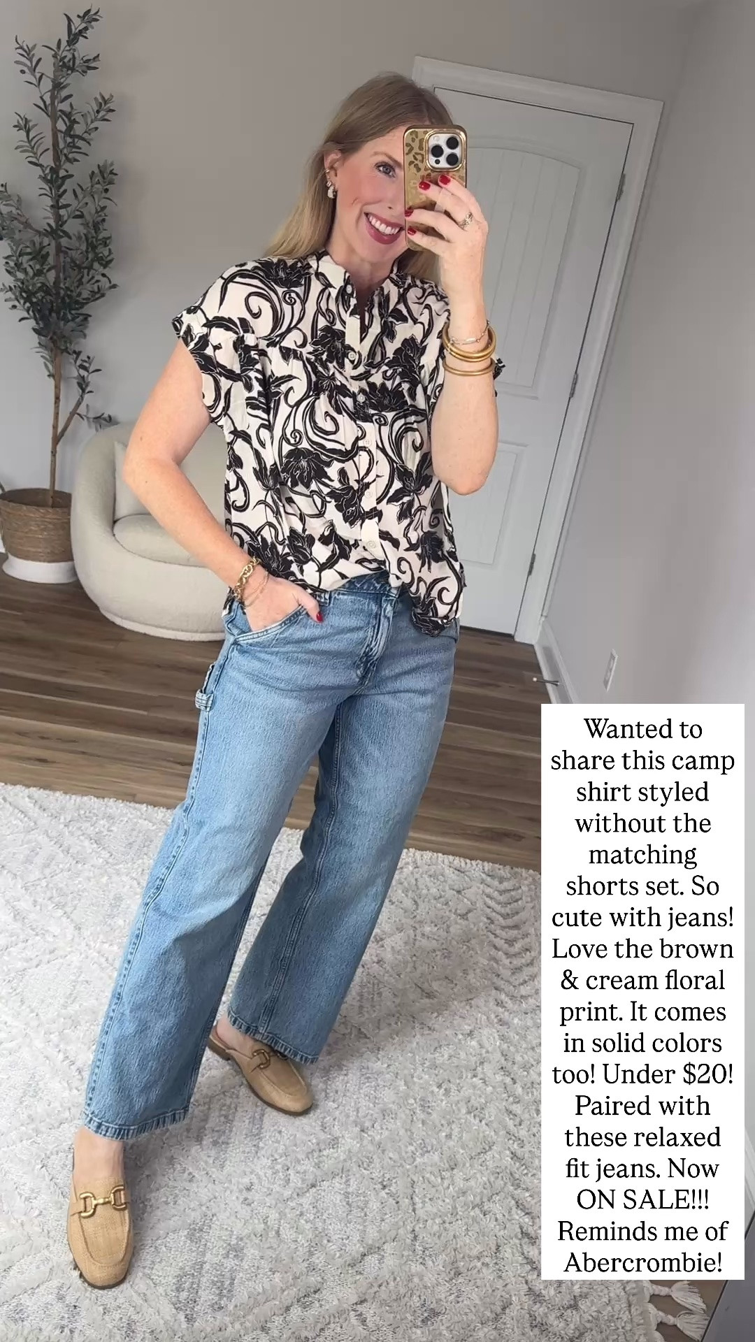 Walmart try on, Walmart style, time and tru, camp shirt, relaxed jeans

#LTKSaleAlert