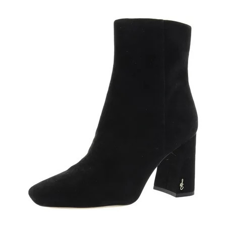 Sam Edelman Womens Codie Suede Square Toe Booties Black 10.5 Medium (B M) | Walmart (US)