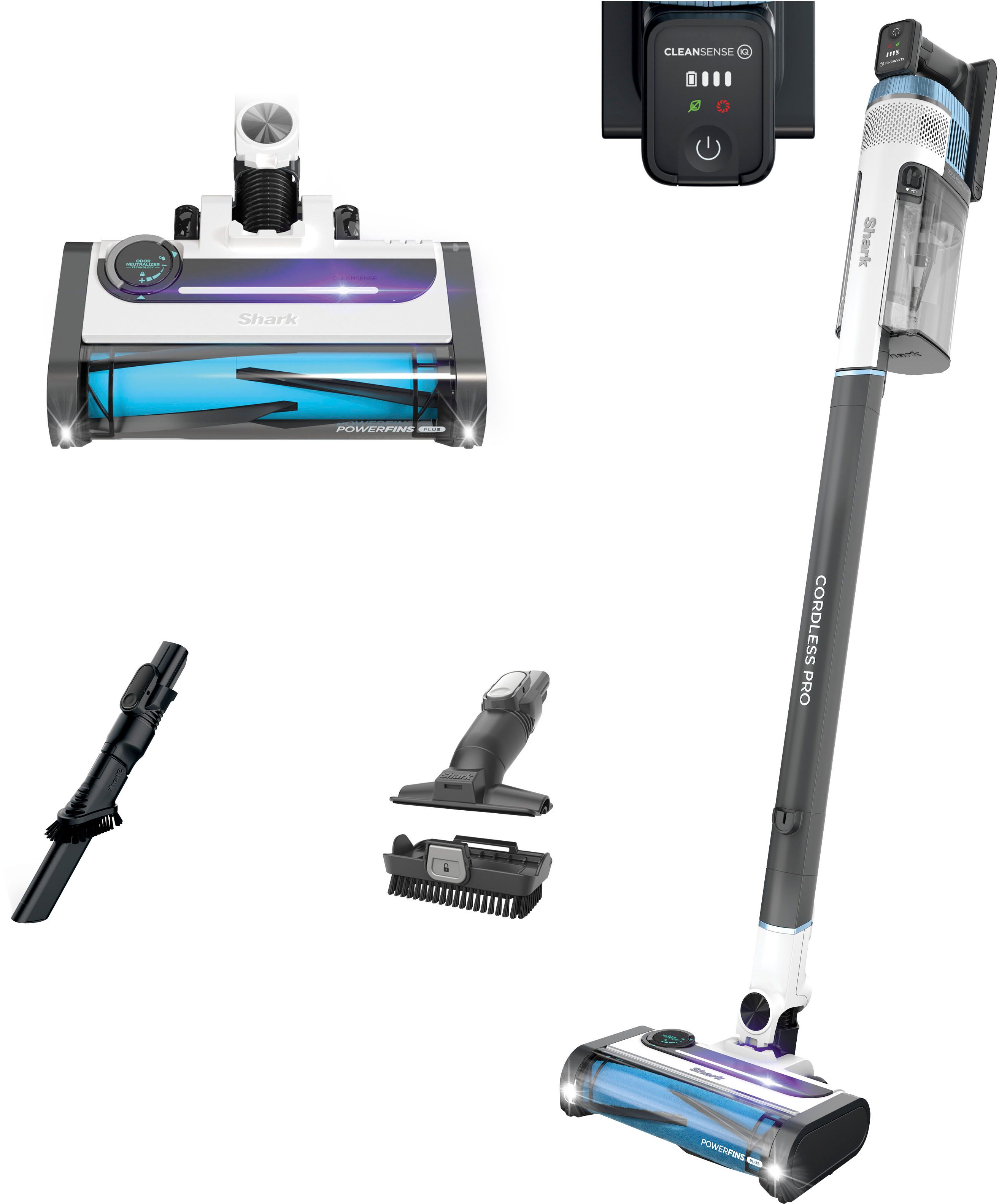 Shark Cordless Pro Stick Vacuum with Clean Sense IQ and Odor Neutralizer, PowerFins Plus Brushrol... | Best Buy U.S.