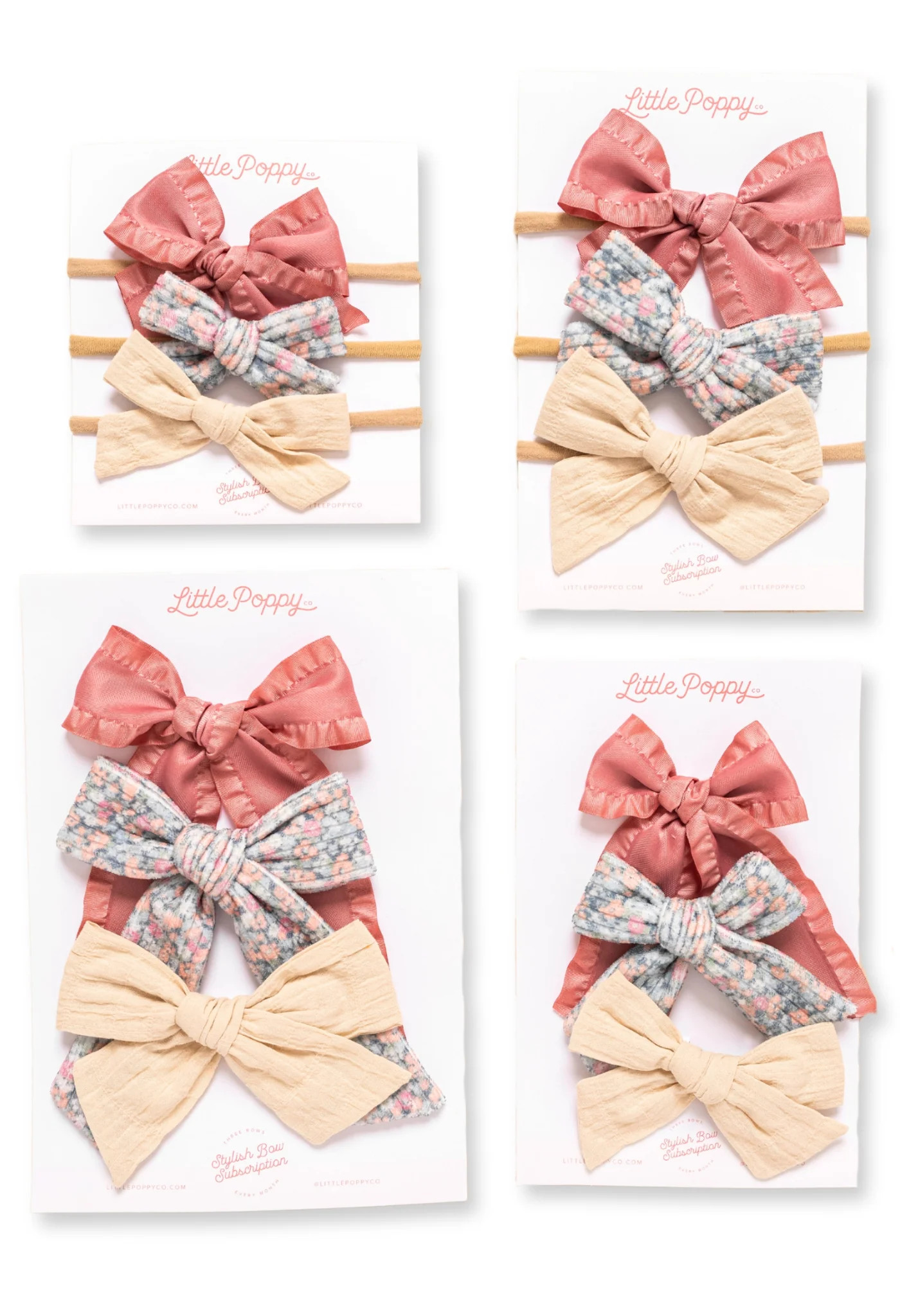 Stylish Three-Bow Subscription | Little Poppy Co