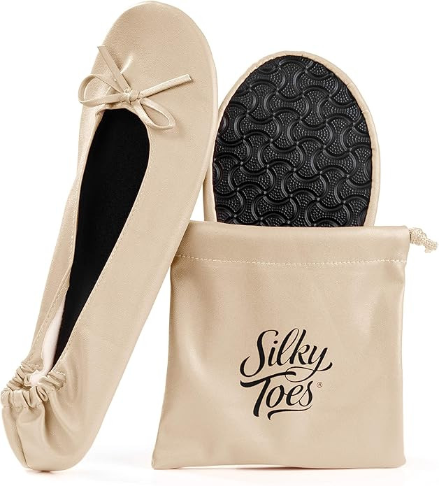 Silky Toes Foldable Flats for Women Purse Ballet Shoes Ballerina Slippers | Amazon (US)
