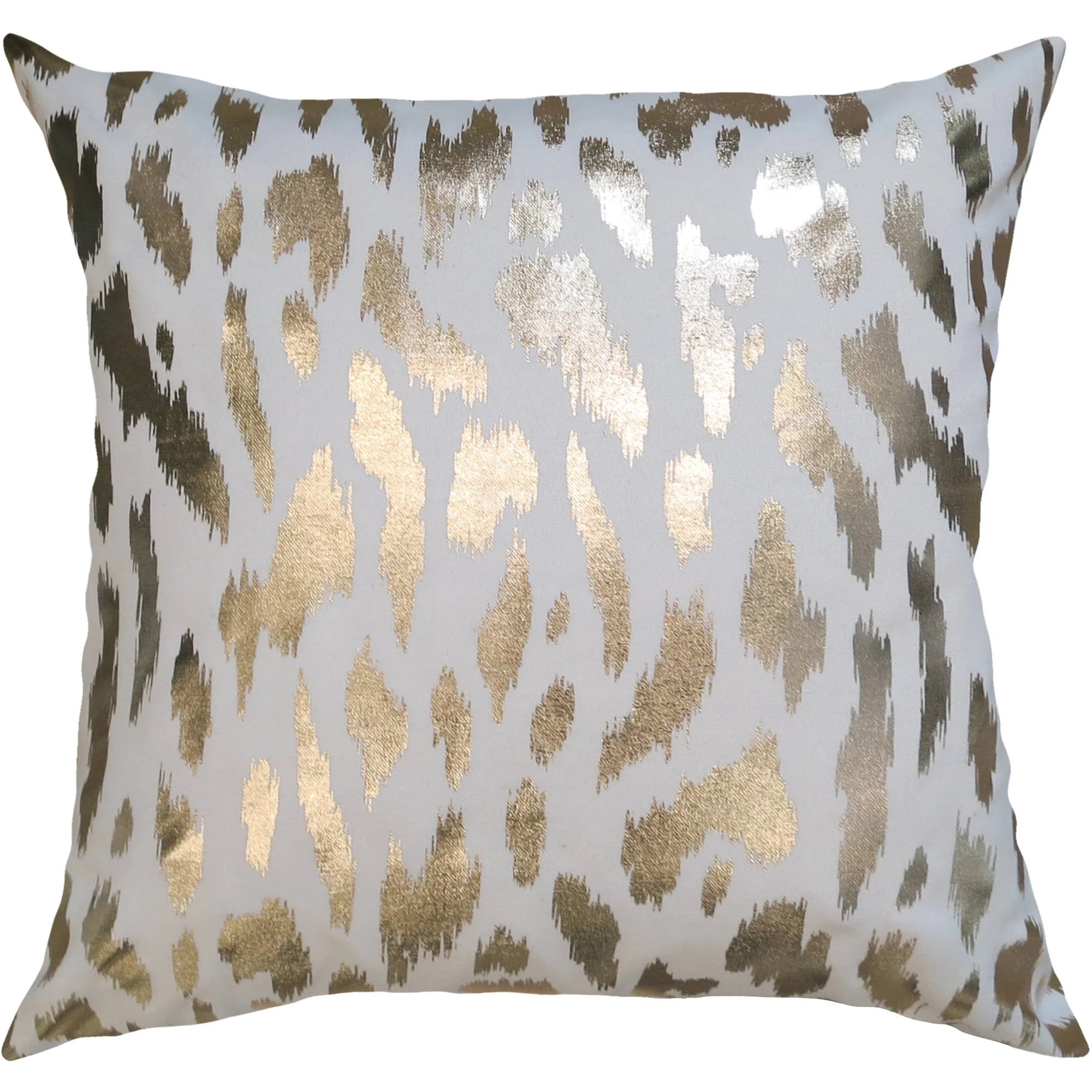 Better Homes and Gardens Golden Cheetah 18" x 18" Poly/Cotton Fabric Gold Foil Print Pillow | Walmart (US)