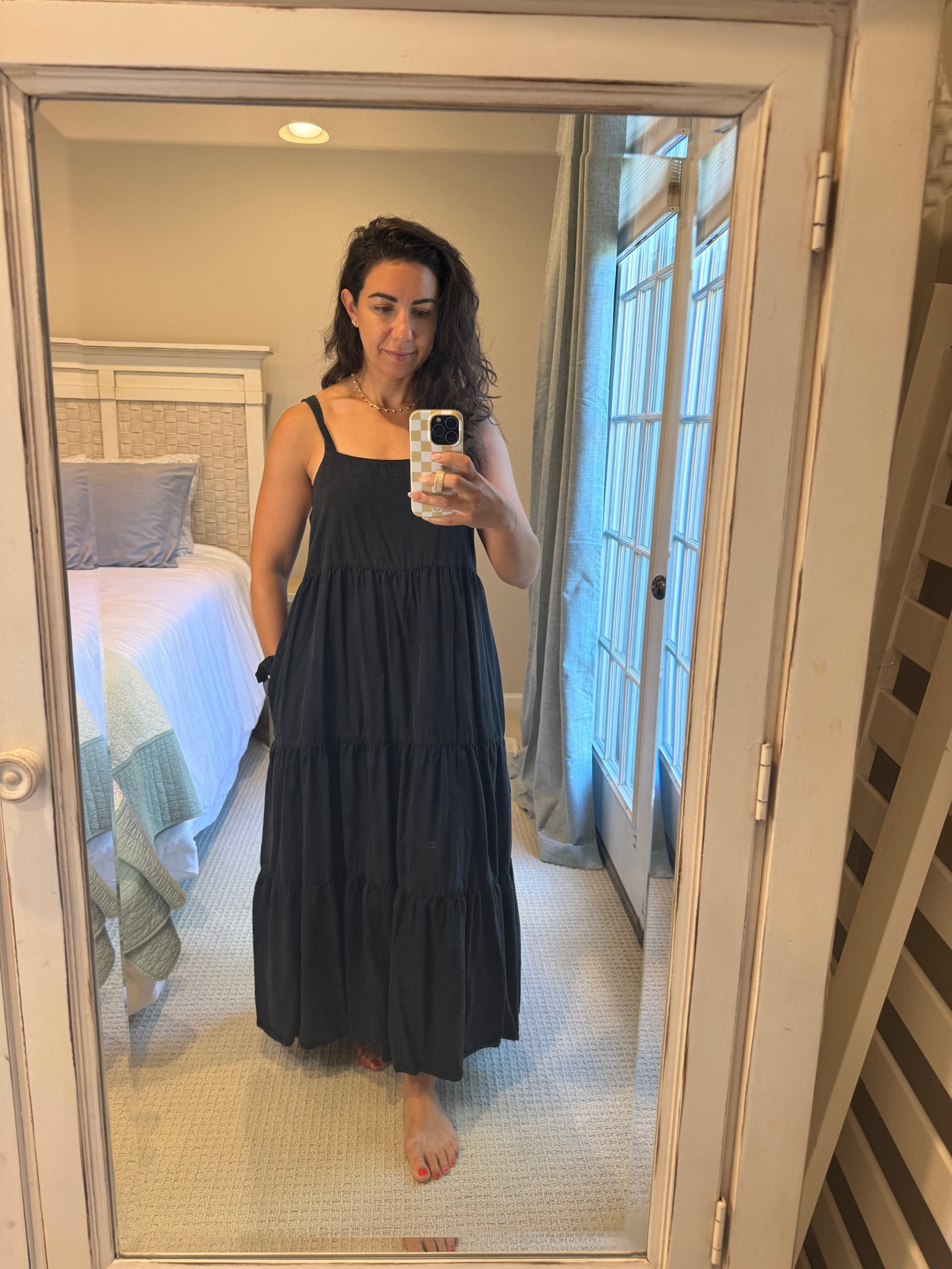 Amazon the drop dress! It’s so soft and comes in a bunch of colors. So easy to throw on. This is a small! 

#LTKFindsUnder100 #LTKStyleTip