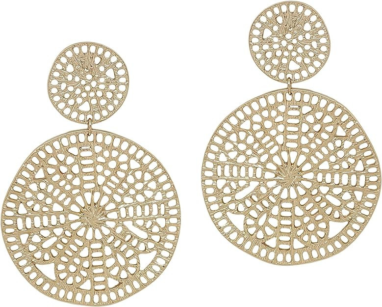 KALLACALLA Filigree Post Earrings, Geometric Earrings, Drop Gold Earrings, Dangle Earrings, Gift ... | Amazon (US)
