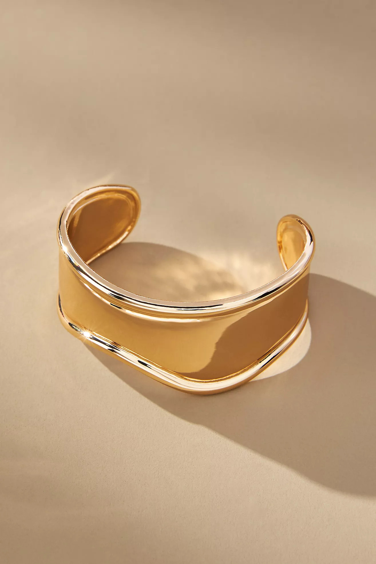 Wide Grooved Cuff Bracelet | Anthropologie (US)