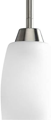 Progress Lighting P5108-09 1-Light Mini-Pendant with Etched Glass, Brushed Nickel | Amazon (US)