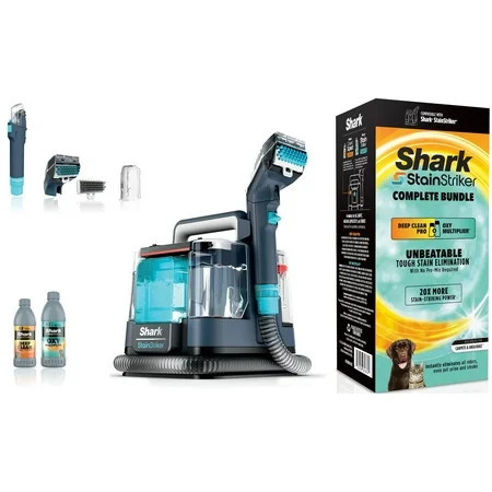 Shark StainStriker Portable Carpet & Upholstery Cleaner Spot Stain and Odor Eliminator PX200 Navy & StainStriker 32oz OXY Multiplier & 16oz Deep Clean Pro Formulas PXCMBUNDLE | Walmart (US)