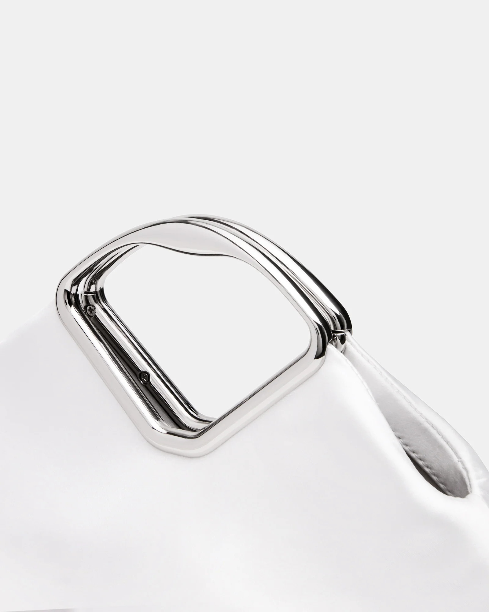 BARBARA Bag White Soft Satin Metal Bracelet Crossbody Clutch Handbag | Steve Madden (US)