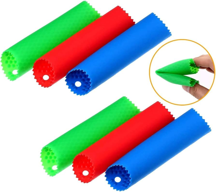 6PCS Silicone Garlic Peeler Garlic Peeling Tube Kitchen Tools, 3 Colors | Amazon (US)