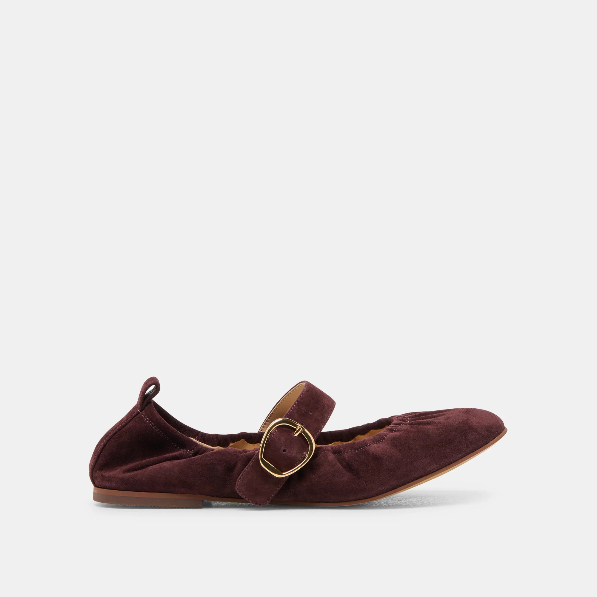 CAELY BALLET FLATS MULBERRY SUEDE | DolceVita.com