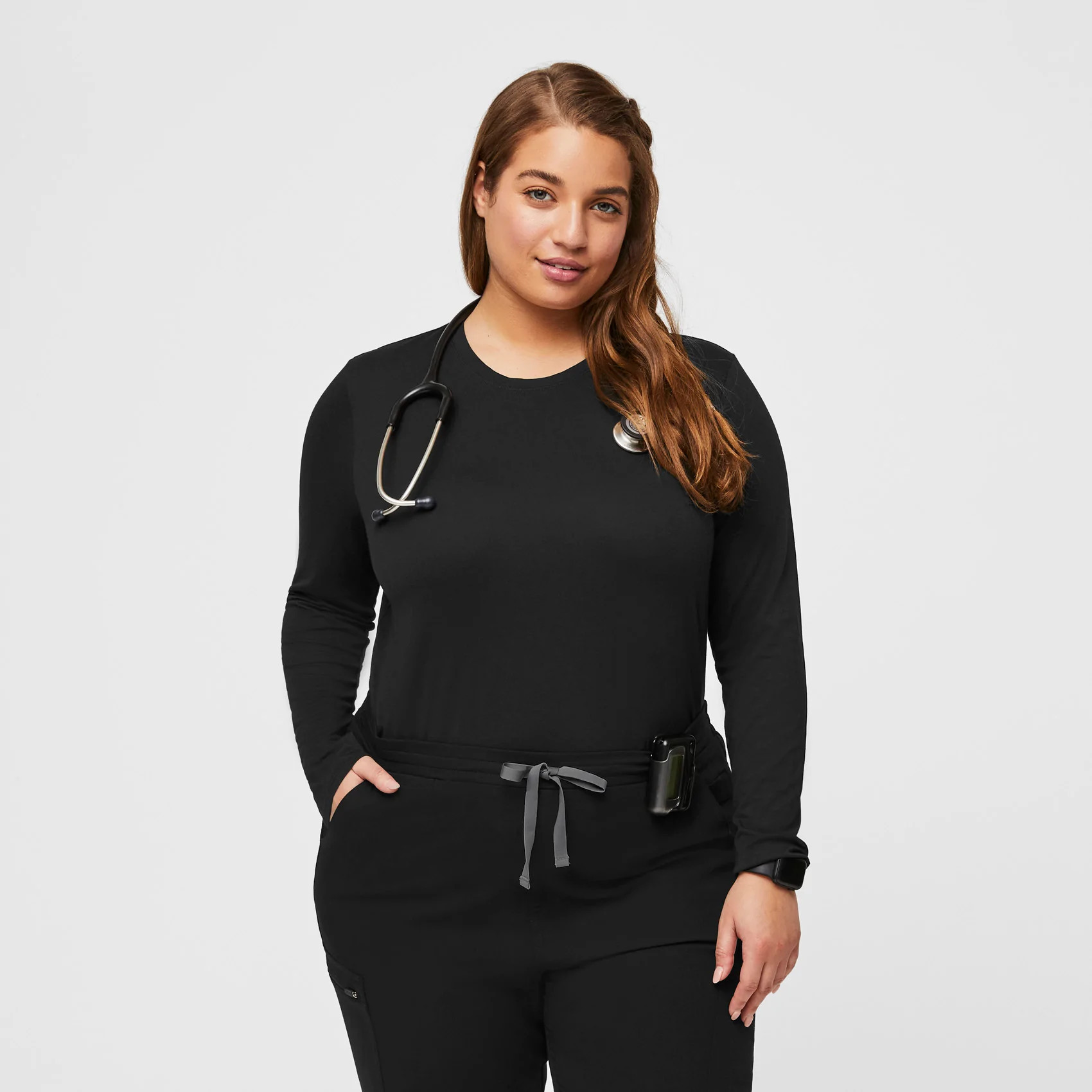 Women’s Supersoft Longsleeve Underscrub - Black · FIGS | FIGS
