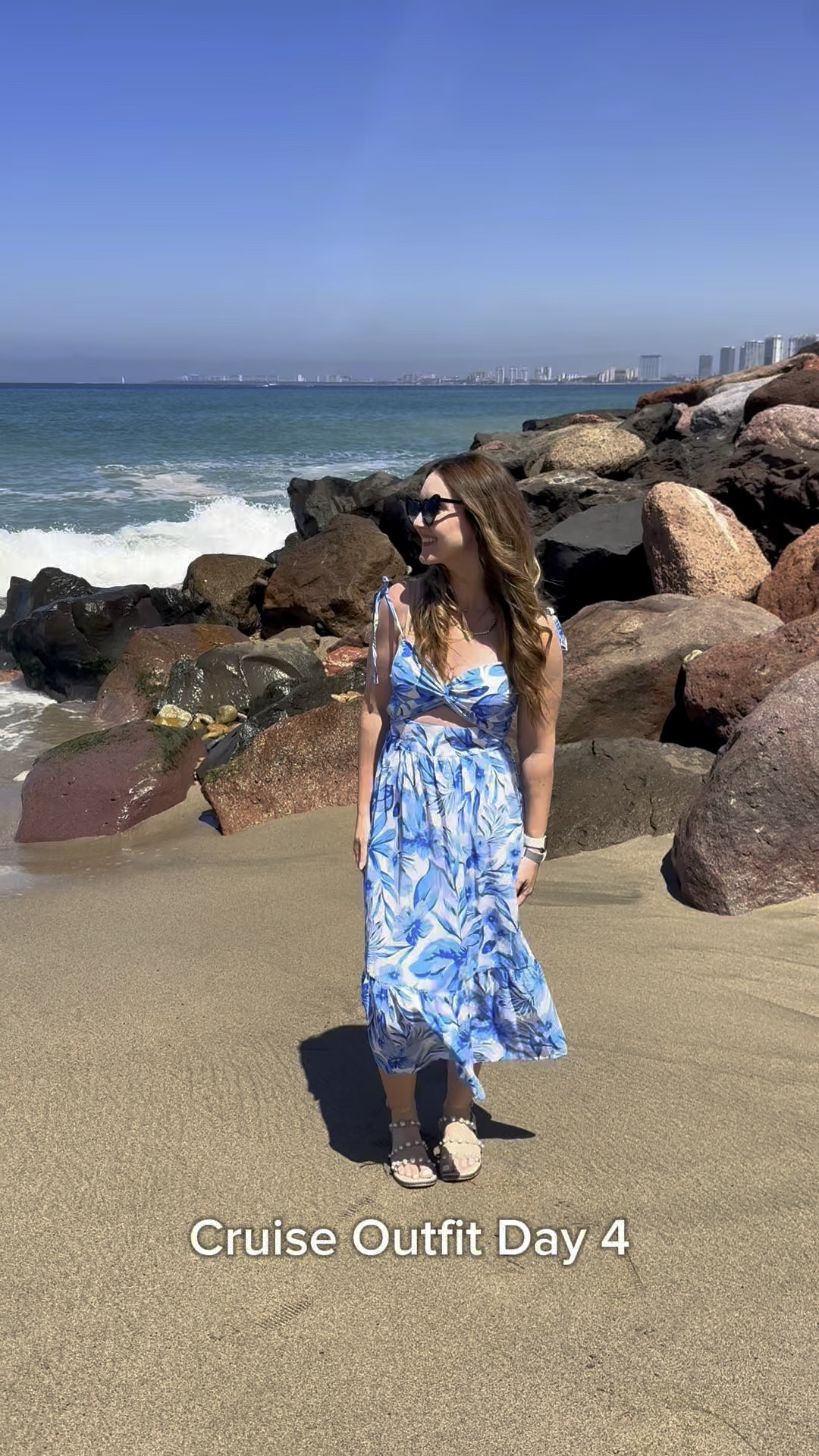 Cruise vacation outfit day 2 ☀️ Tagging my sun dress, sunglasses and accessories and linking a few similar Steve Madden sandals to last years style! 

#LTKFindsUnder50 #LTKTravel #LTKSeasonal