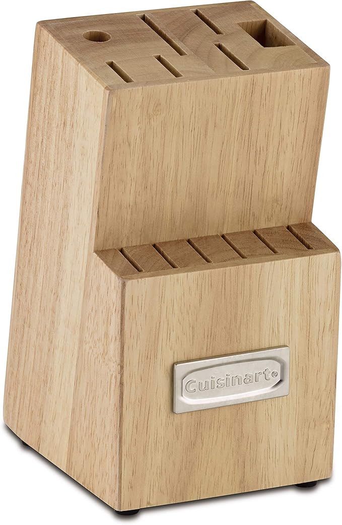 Cuisinart C77TR-14BLK Triple Rivet Collection 14-Slot Cutlery Block, Natural Wood | Amazon (US)